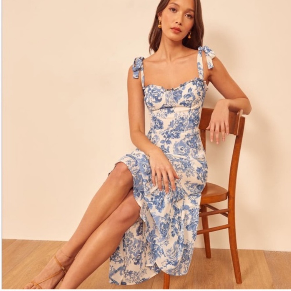 Reformation Nikita Dress in Olympia. Like New.